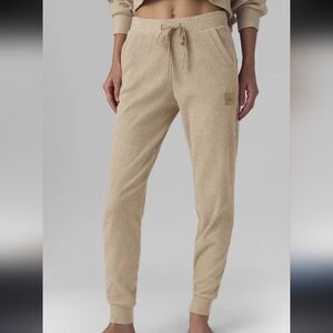 ALO Yoga Men's Tan Ribbed Pants